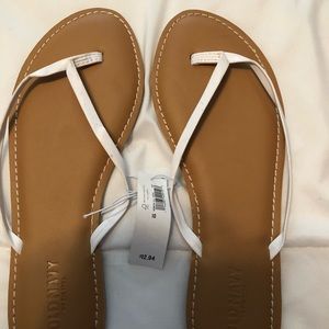 Old Navy white flip flops
